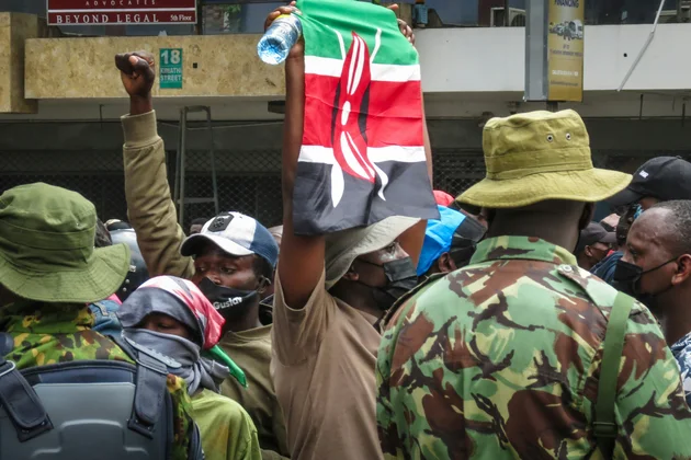 Youth protest in Kenya . Photo by storyzangu