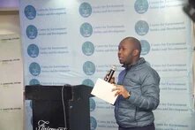 Griffins Ochieng, Executive Director of CEJAD at a Media Breakfast ahead on INC-5.2 in Nairobi