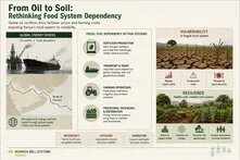 Food systems tied to fossil fuels are vulnerable to global shocks. Soil health is key to building resilience.