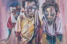 Waiting for Laptops, Acrylics on Canvas