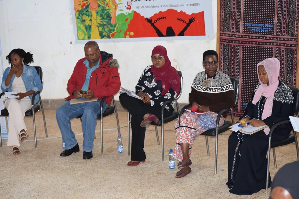 Panel during the Gender forum, Kwale