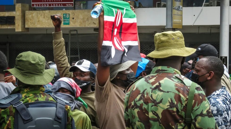 Youth protest in Kenya . Photo by storyzangu