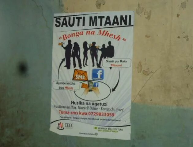 Sauti Mtaani Poster in Korogocho Ward Sauti Mtaani Poster in Korogocho Ward