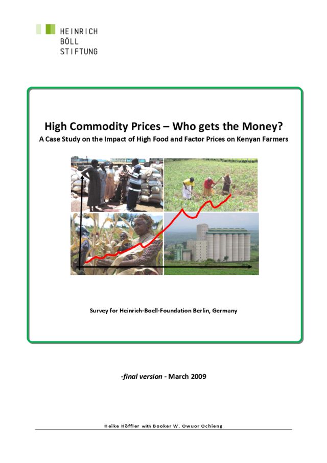 High Commodity Prices Who gets the Money? A Case Study on the Impact